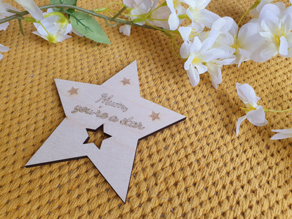 Personalised Mum Star Coaster/Decorative Tile