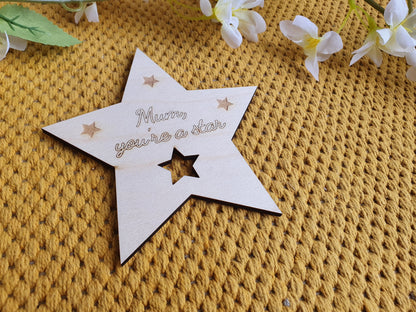 Personalised Mum Star Coaster/Decorative Tile