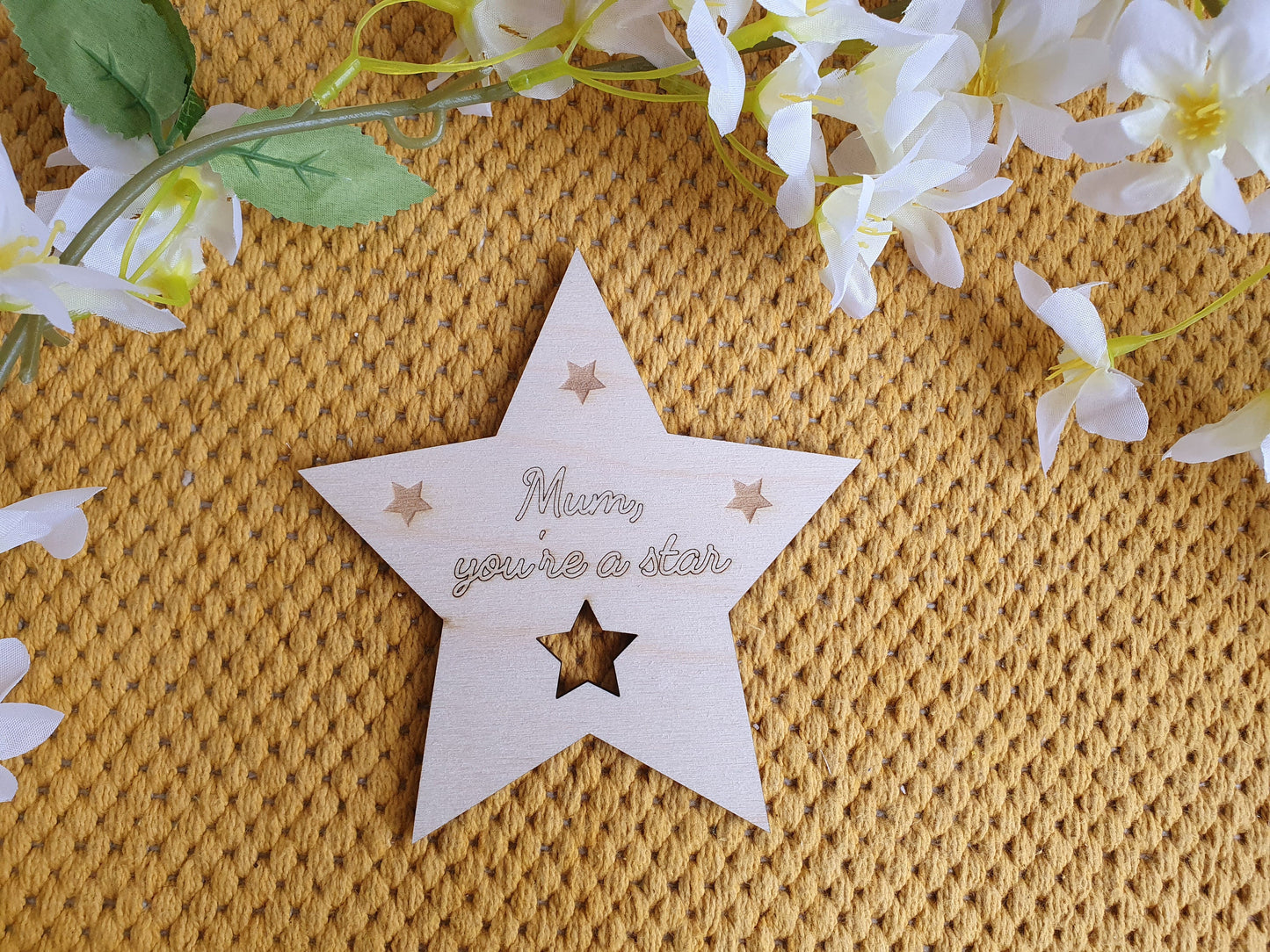 Personalised Mum Star Coaster/Decorative Tile