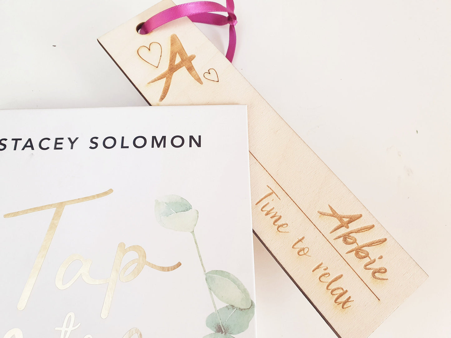 Personalised Wooden 'Time to Relax' Personalised Name and Initial Bookmarks