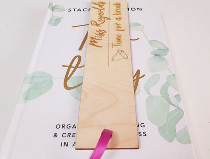 Wooden Bookmark for Teacher l End of Term Teacher Gift l Small Gift for Teacher l Nursery Teacher Gift l Childminder Gift