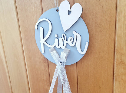 Wooden Personalised Name Bedroom Door/Wall Sign