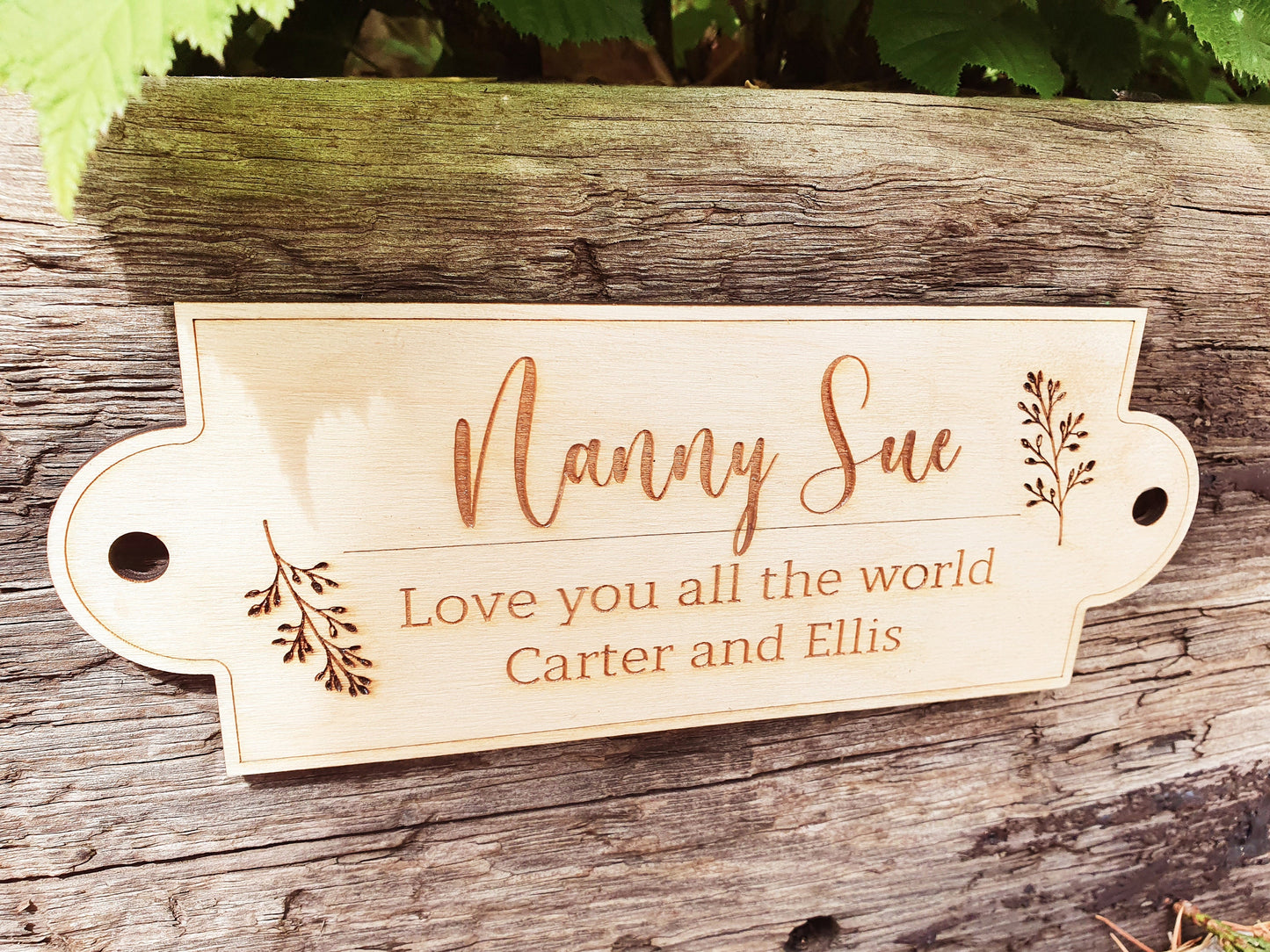 Personalised Outdoor Garden Planter Plaque - Any Name and Any Message