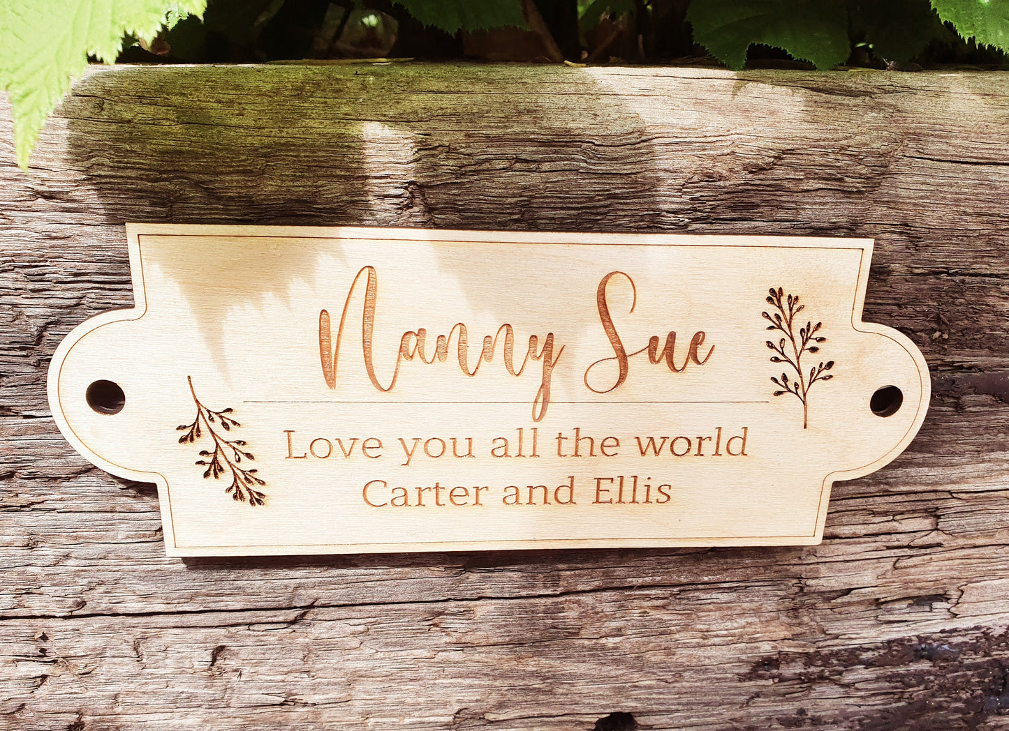 Personalised Outdoor Garden Planter Plaque - Any Name and Any Message