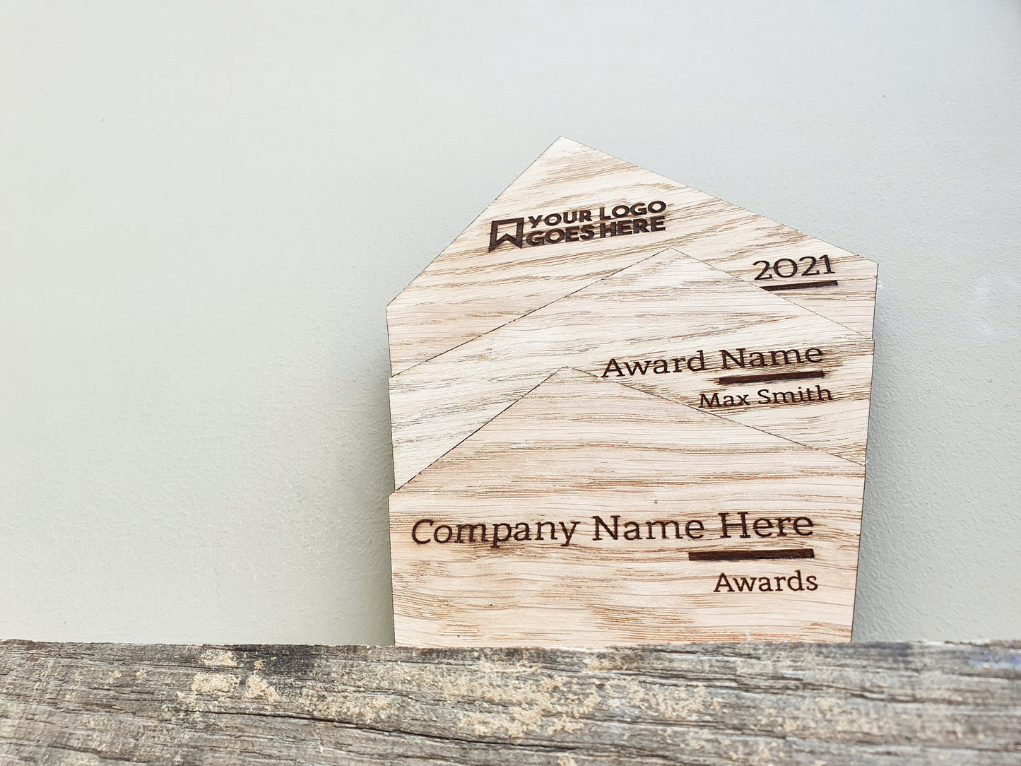 Unique Wooden Freestanding Custom Award Trophy  - Eco-friendly Trophies - Different Sizes Available