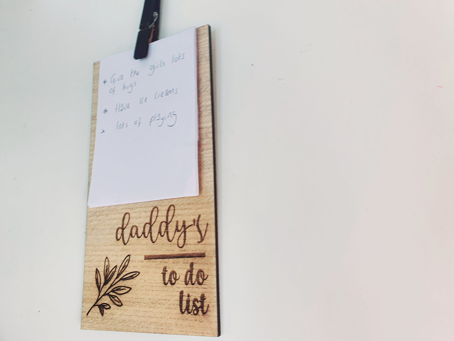 Wooden Daddy To Do List - Gift for Dad for Father's