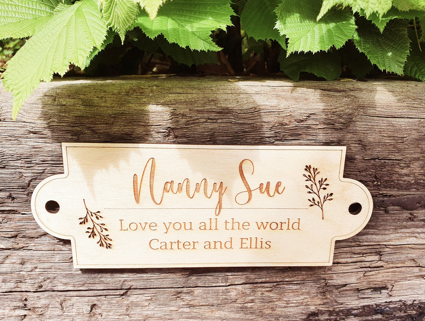 Personalised Outdoor Garden Planter Plaque - Any Name and Any Message