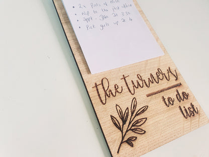 Custom Any Name Wooden To Do List - Small Personalised Gift