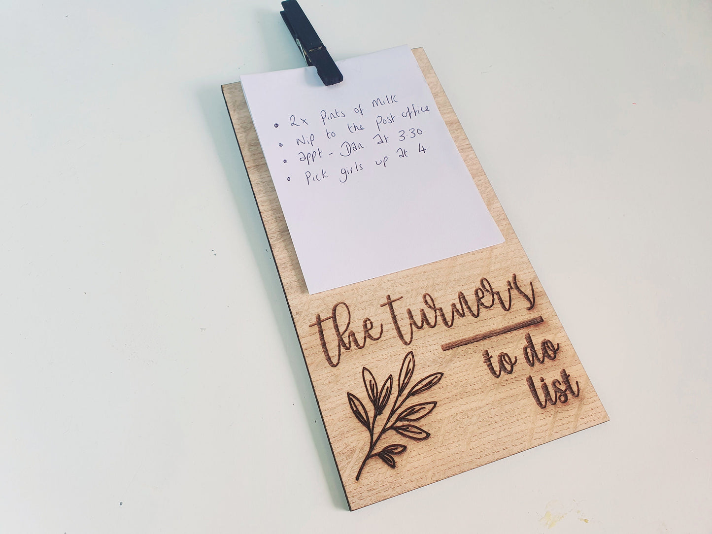 Custom Any Name Wooden To Do List - Small Personalised Gift