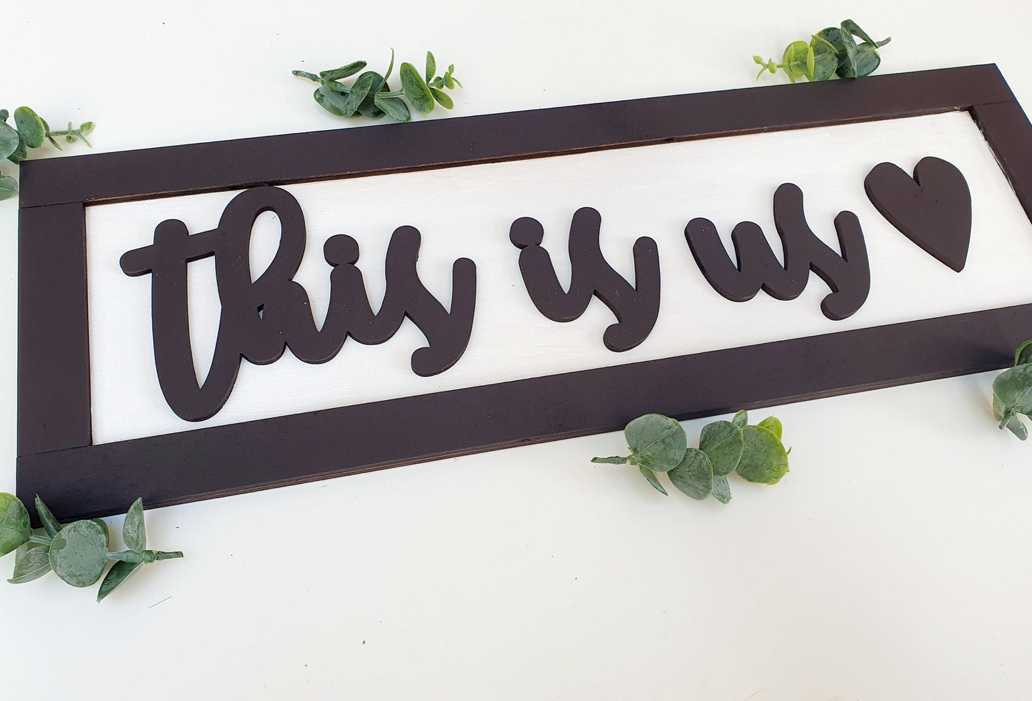 This Is Us Rustic Painted Wooden Home Sign - Quote Wall Sign - This is Us - Farmhouse Style Plaque - Perfect Family Gift