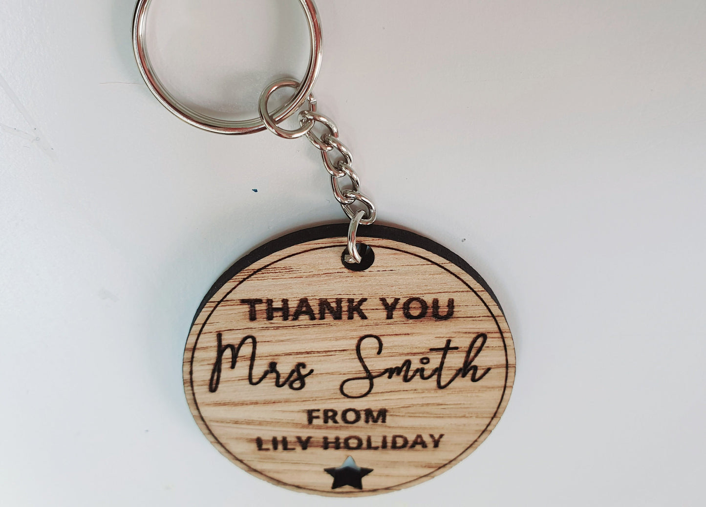 Personalised Teacher Thankyou Keyring  l End of Term Gift l Nursery Teacher Gift l Childminder Gift l End of School Keyring