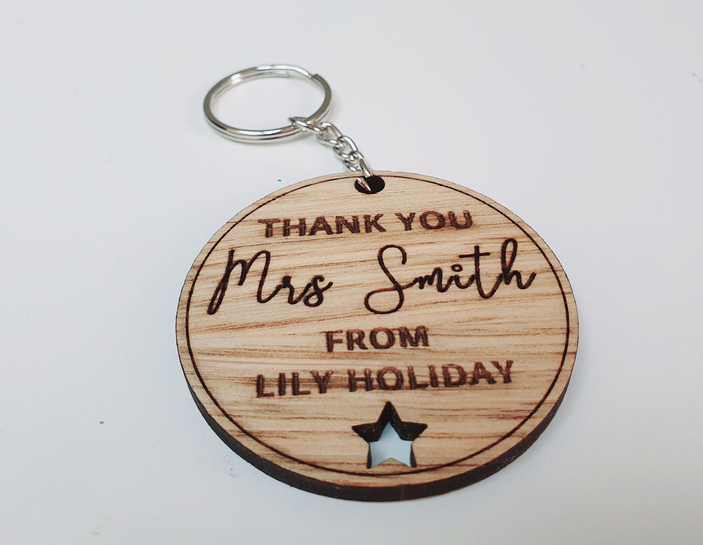 Personalised Teacher Thankyou Keyring  l End of Term Gift l Nursery Teacher Gift l Childminder Gift l End of School Keyring