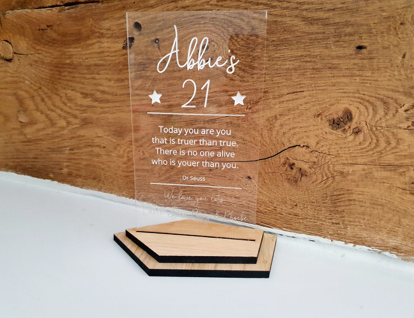 Personalised Birthday Gift Plaque - Gift for any Special Birthday, 18th, 21st, 30th, 40th, 50th, 60th, 70th, 80th etc - Birthday Trophy