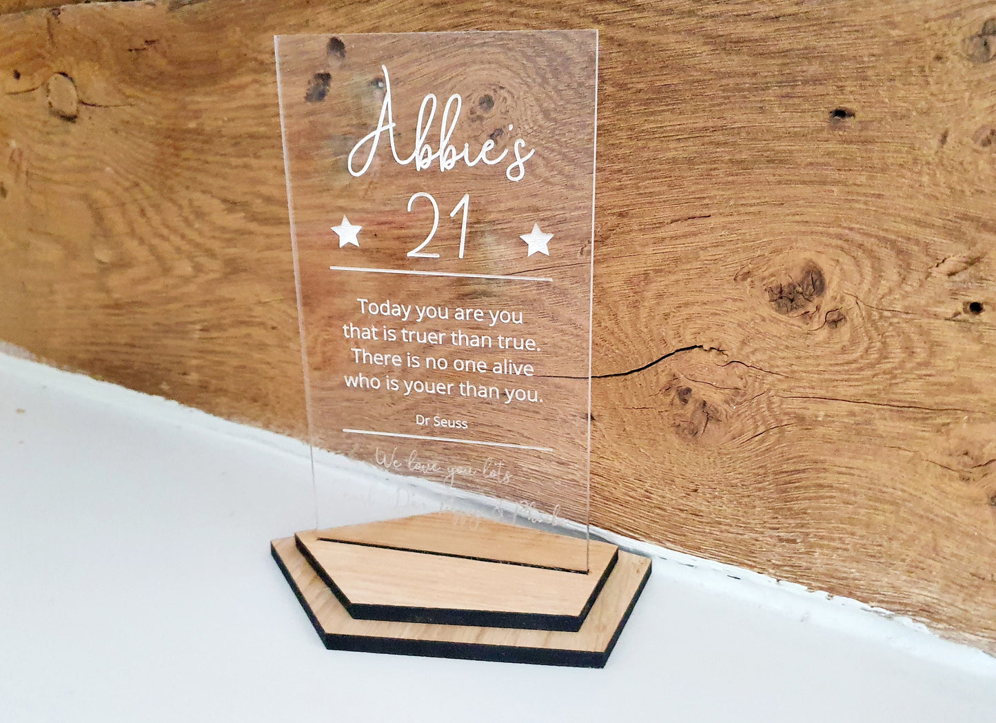 Personalised Birthday Gift Plaque - Gift for any Special Birthday, 18th, 21st, 30th, 40th, 50th, 60th, 70th, 80th etc - Birthday Trophy