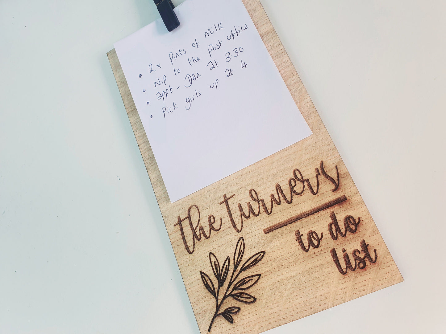 Custom Any Name Wooden To Do List - Small Personalised Gift