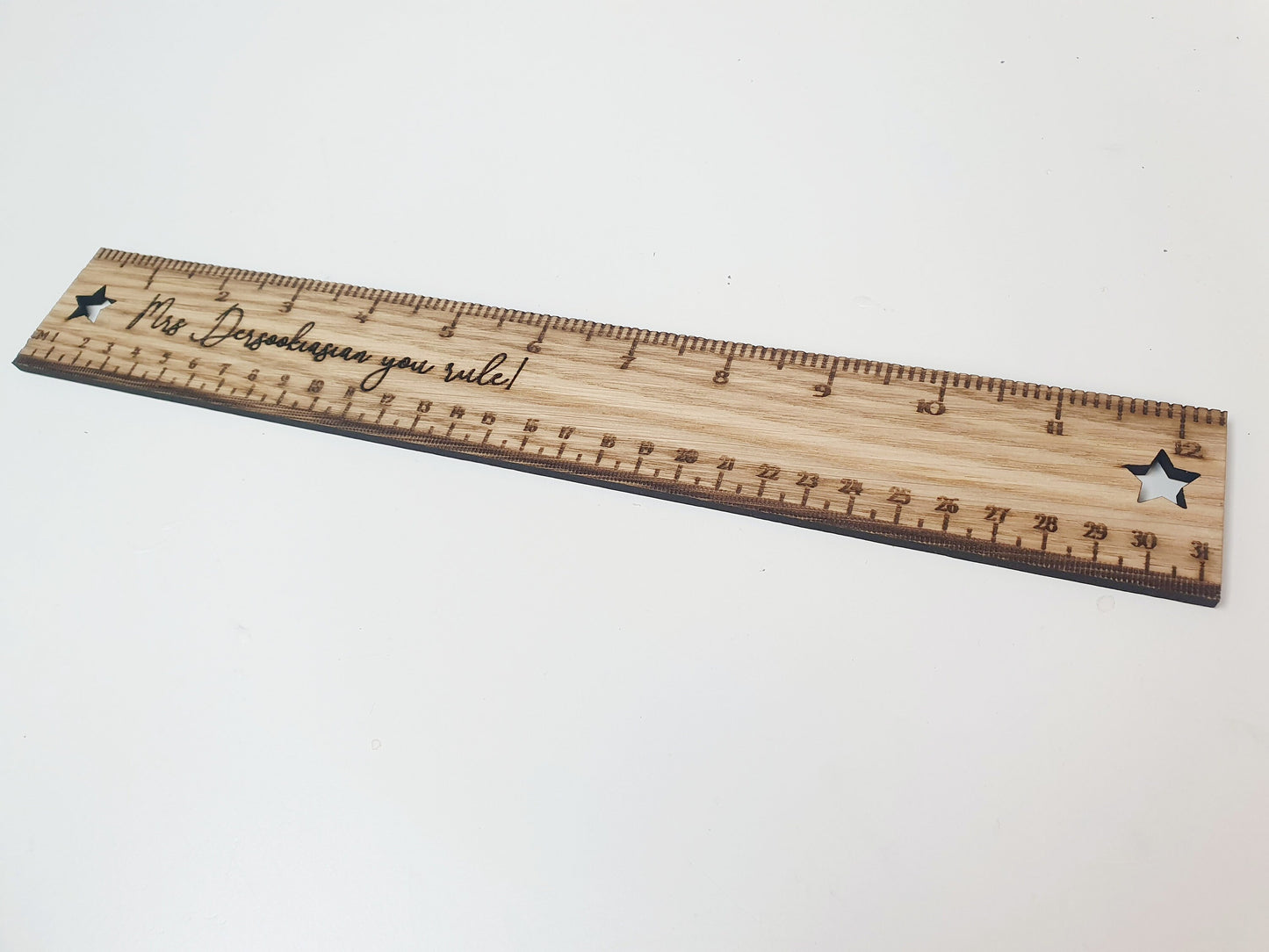 Personalised 'Teacher You Rule!' Wooden Ruler l End of Term Gift l Gift for Teacher l Gift for Nursery Teacher l Gift for Childminder