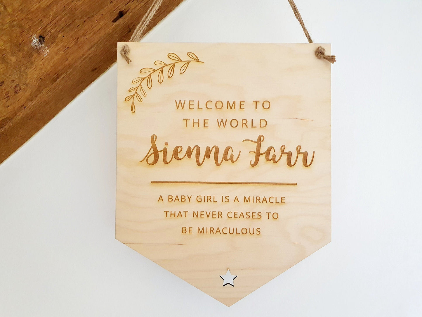 Large Welcome to the World Baby Sign - Birth Announcement  - Newborn Baby Gift - Includes Any Details About The Baby You Would Like