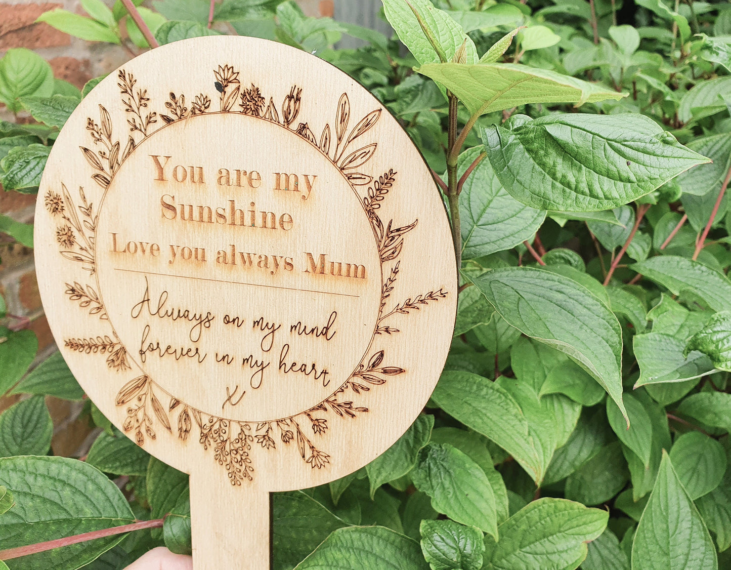 Custom Memorial Sign - Personalised Wooden 'In Loving Memory' Sign With Custom Message - Any Details Can Be Included - Garden In Memory Sign