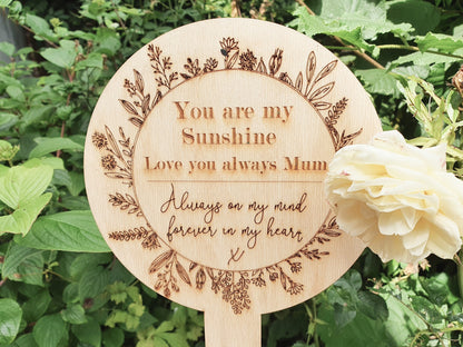 Custom Memorial Sign - Personalised Wooden 'In Loving Memory' Sign With Custom Message - Any Details Can Be Included - Garden In Memory Sign