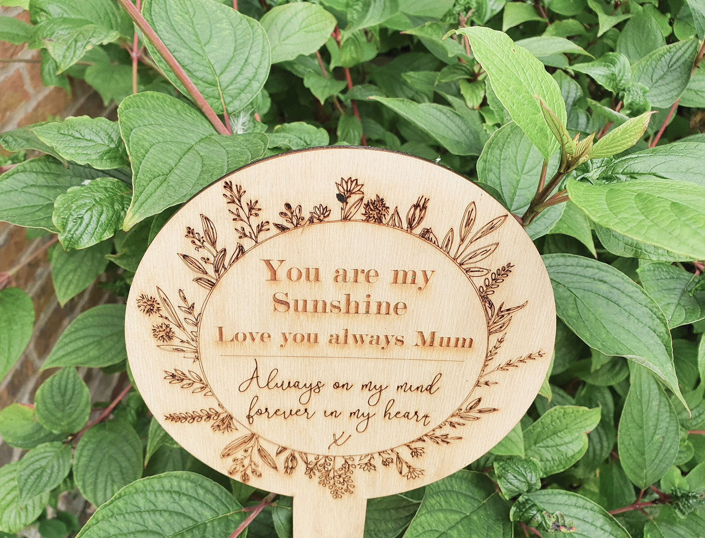 Custom Memorial Sign - Personalised Wooden 'In Loving Memory' Sign With Custom Message - Any Details Can Be Included - Garden In Memory Sign