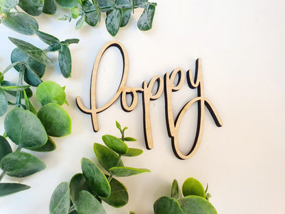 Rustic Personalised Wooden Wedding Place Cards - Modern Wooden Letters Wedding Favours - Wedding Name Places - Wedding Titles