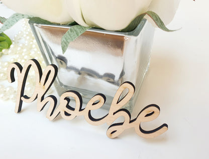 Wedding Name Places - Unique Wedding Wooden Letters - Custom Wedding Favours - Wedding Titles - Wooden Names