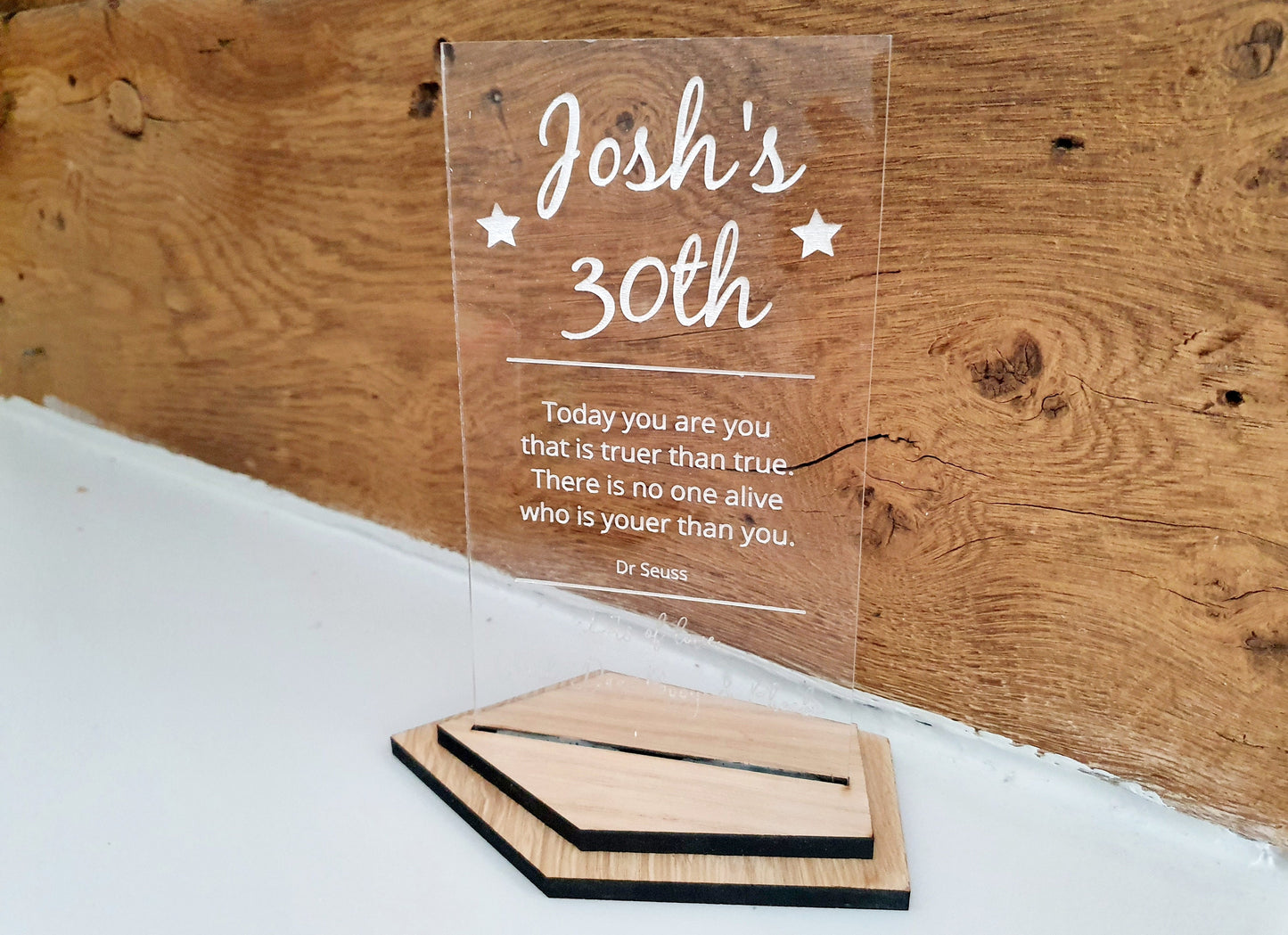 Personalised Birthday Gift Plaque - Gift for any Special Birthday, 18th, 21st, 30th, 40th, 50th, 60th, 70th, 80th etc - Birthday Trophy