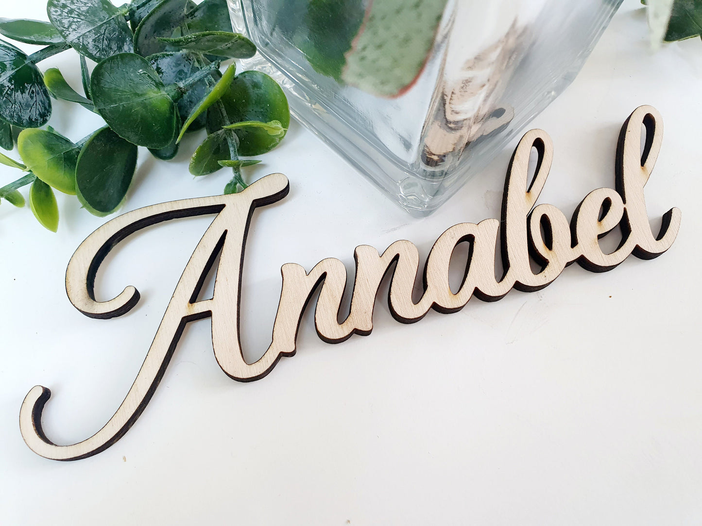 Modern Name Places - Unique Personalised Wooden Wedding Place Cards - Wooden Letter Wedding Favours - Wedding Place Cards - Wedding Titles