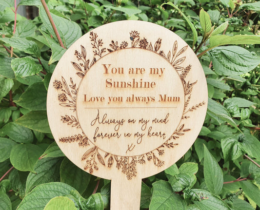 Custom Memorial Sign - Personalised Wooden 'In Loving Memory' Sign With Custom Message - Any Details Can Be Included - Garden In Memory Sign