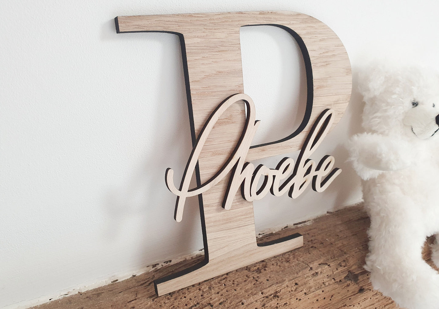 Personalised Gift for Baby/Child - Nursery Sign - Large Wooden Letter and Name - Large and Small Letters Available