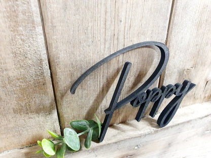 Black Scriptive Wedding Name Places - Unique Black Wedding Wooden Letters - Custom Black Wood Wedding Favours - Wedding Titles - Wood Names