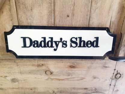 Personalised Shed Sign - Name Shed Sign - Outdoor Garden Sign - Custom Shed Plaque -Available In A Range Of Colours