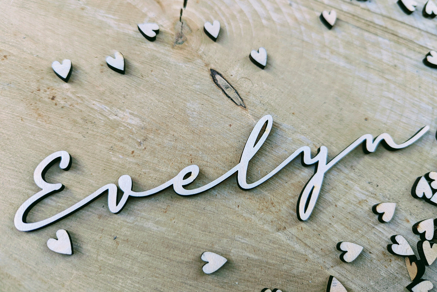 Handwritten Style Personalised Wooden Wedding Place Cards - Wooden Letters Wedding Favours - Wedding Name Places - Wedding Titles