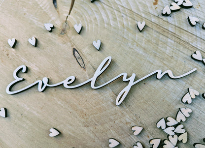 Handwritten Style Personalised Wooden Wedding Place Cards - Wooden Letters Wedding Favours - Wedding Name Places - Wedding Titles