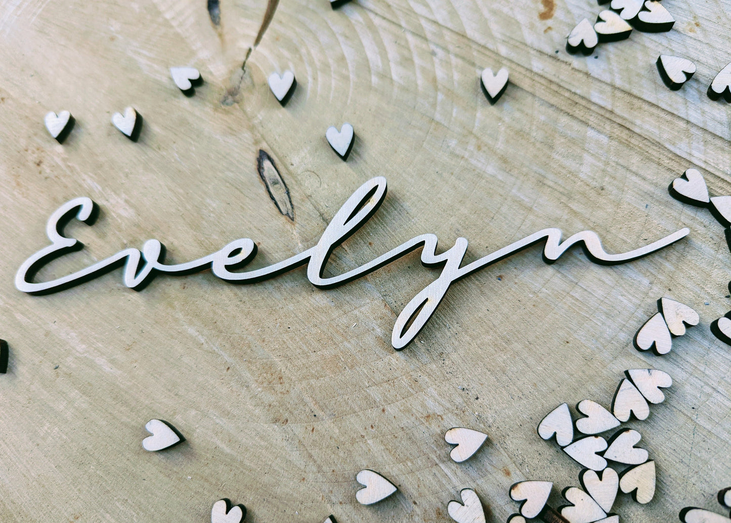 Handwritten Style Personalised Wooden Wedding Place Cards - Wooden Letters Wedding Favours - Wedding Name Places - Wedding Titles