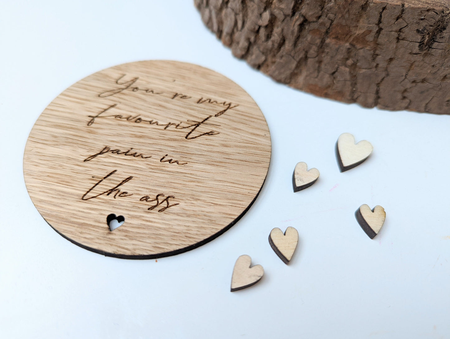 You're my favourite pain in the ass coaster, Small valentines wood gift, Gift for her, Gift for him, Funny valentines gift