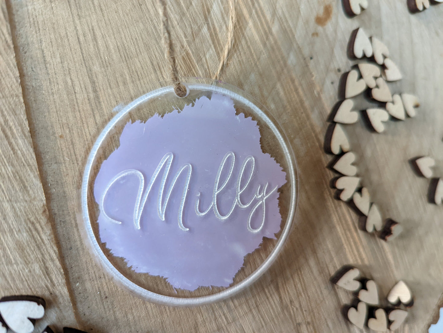 Modern Acrylic Name Places with Different Colour Splash Backs - Unique Personalised Acrylic Wedding Favours  - Wedding Titles