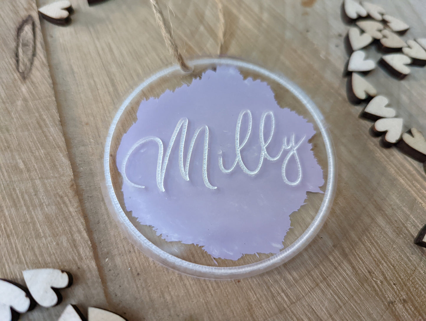 Modern Acrylic Name Places with Different Colour Splash Backs - Unique Personalised Acrylic Wedding Favours  - Wedding Titles