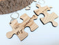 My Missing Piece Personalised Jigsaw Keyring, Wooden Valentines Jigsaw Keyring with Initials, Missing Piece Jigsaw Keyring