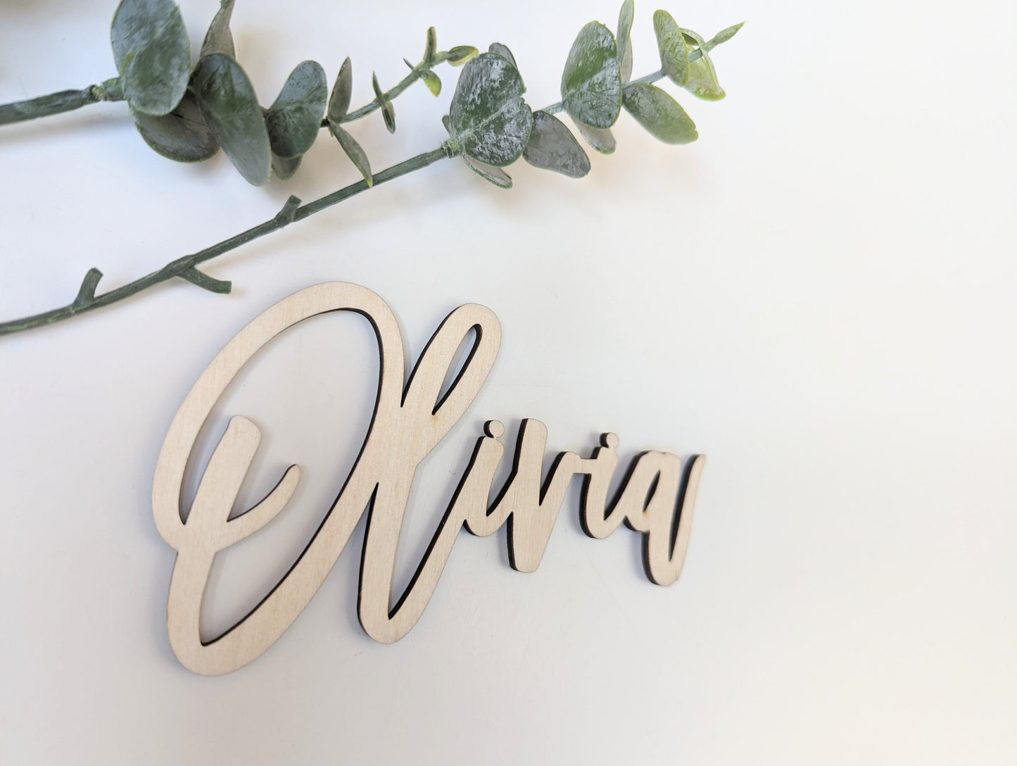 Rustic Stylish Wooden Wedding Place Cards - Modern Wooden Names Wedding Favours - Wedding Name Places - Unique Wedding Titles