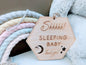 Shhhhh! Sleeping Baby Sign. Baby is Sleeping Door Hanger. Shhhhh! Don't Wake the Baby Sign. Baby Sleeping Door Sign. Baby Shower Gift.