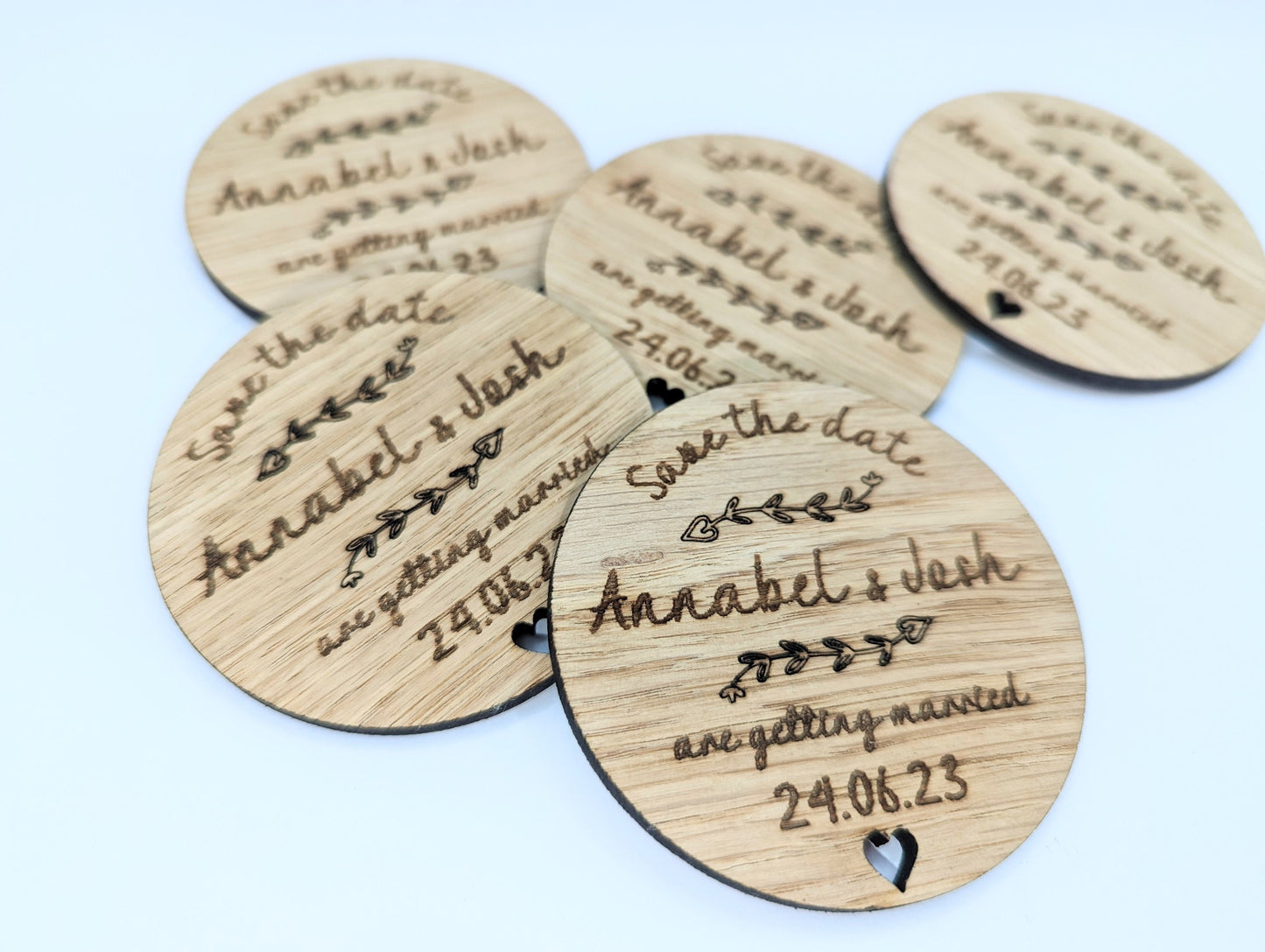 Personalised Wooden Wedding Save the Date Magnets. Save the Date Wedding Magnets. Rustic Save the Dates.