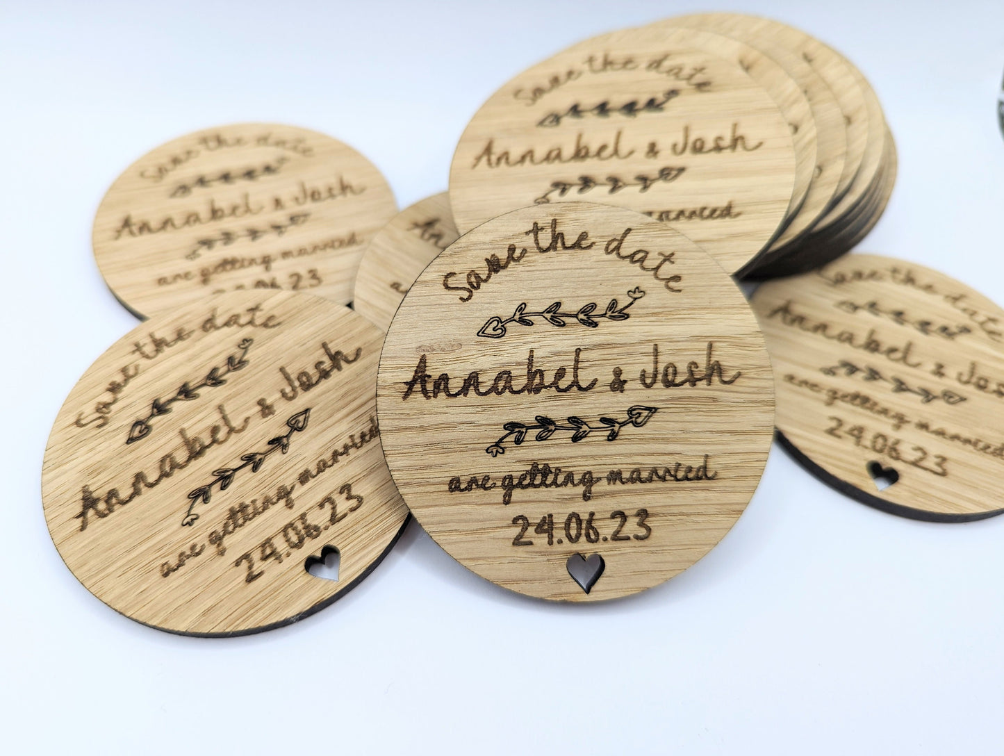 Personalised Wooden Wedding Save the Date Magnets. Save the Date Wedding Magnets. Rustic Save the Dates.