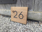 House Number Oak Sign. Engraved Address Oak Plaque. Oak Engraved House Sign. Door Number Sign.