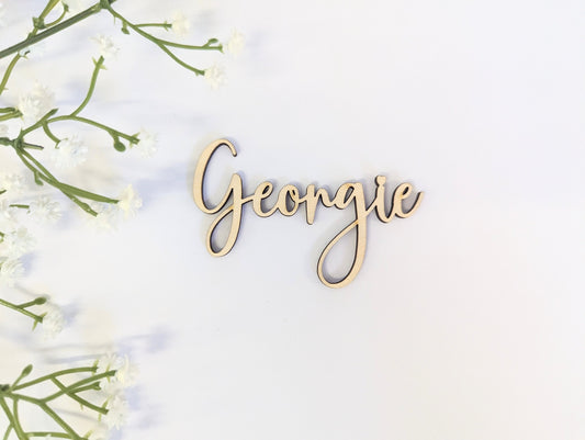 Modern calligraphy style wood place names. Wooden place names. Wood name cards. Wedding Favours for Guests. Name Tags for Weddings.