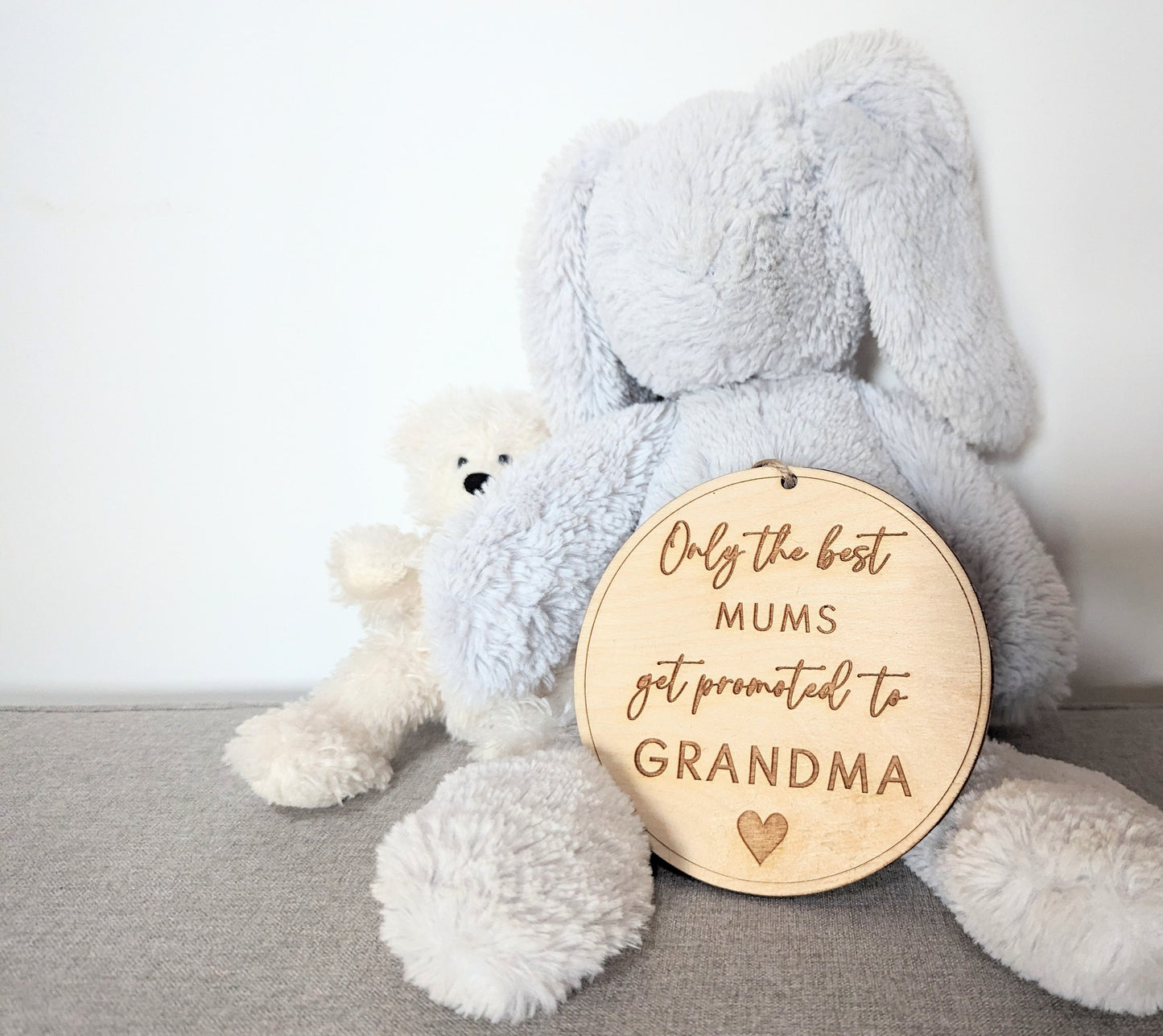 Only the best Mum's get promoted to Grandma sign. Wooden best Grandparents get promoted hanging sign. Gift for new Grandmas.