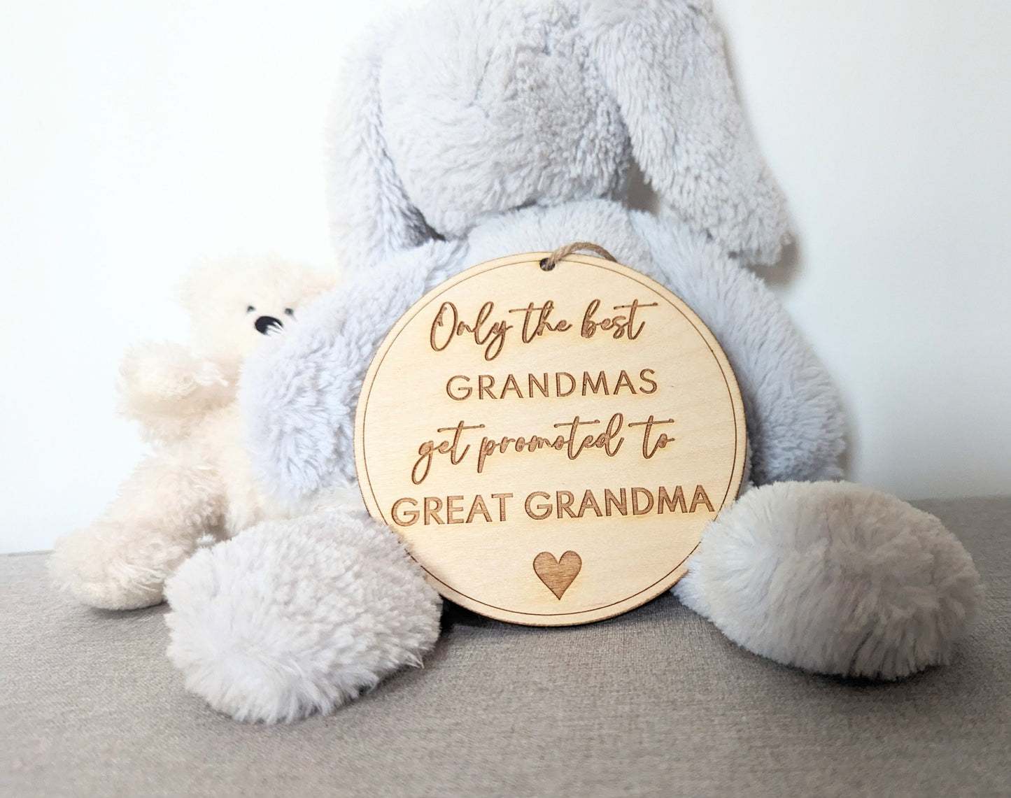 Only the best Grandmas get promoted to Great Grandma sign. Wooden best Grandparents get promoted hanging sign. Gift for new Great Grandma's.