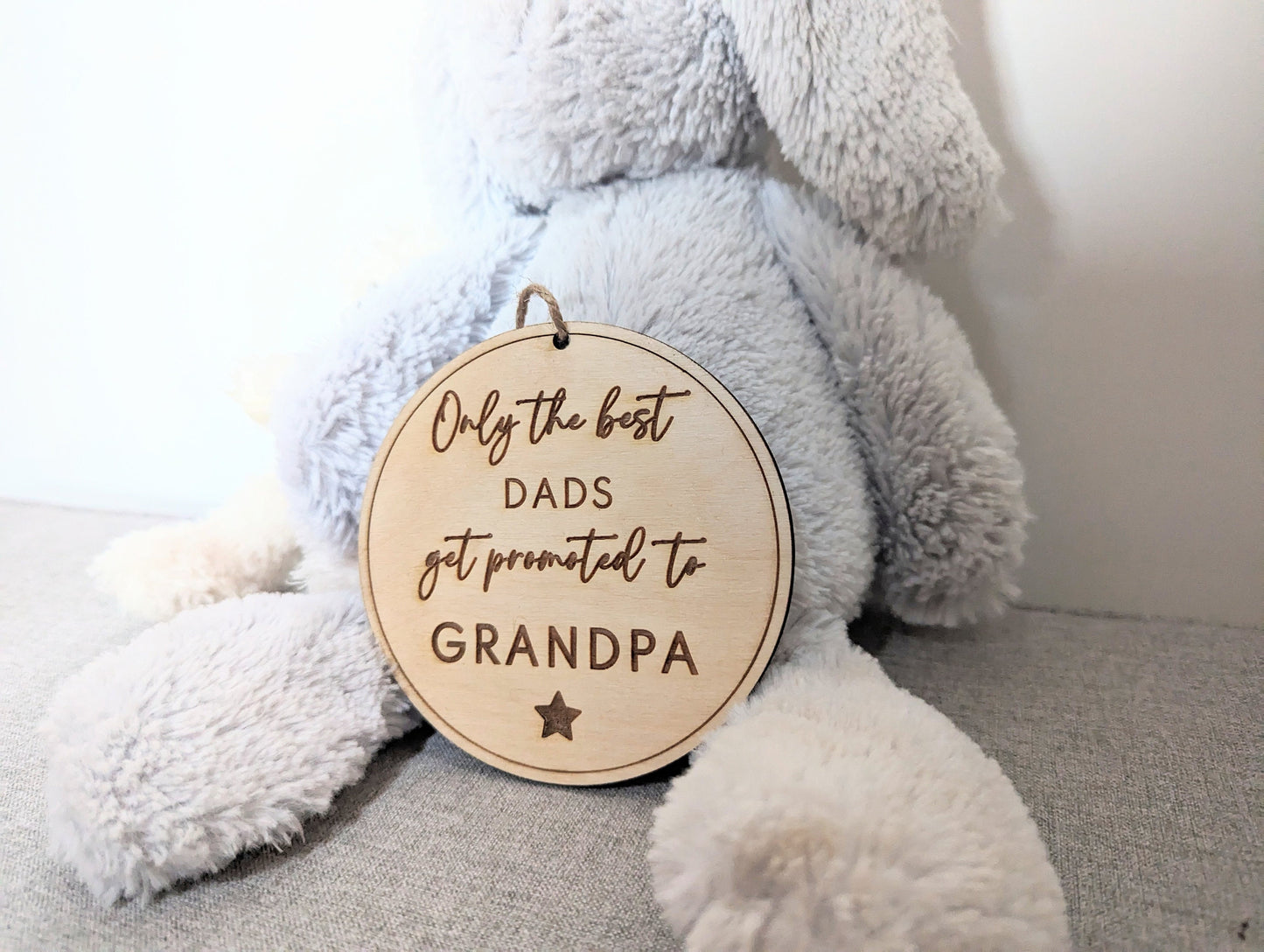 Only the best Dad's get promoted to Grandpa sign. Wooden best Grandparents get promoted hanging sign. Gift for new Grandpas.