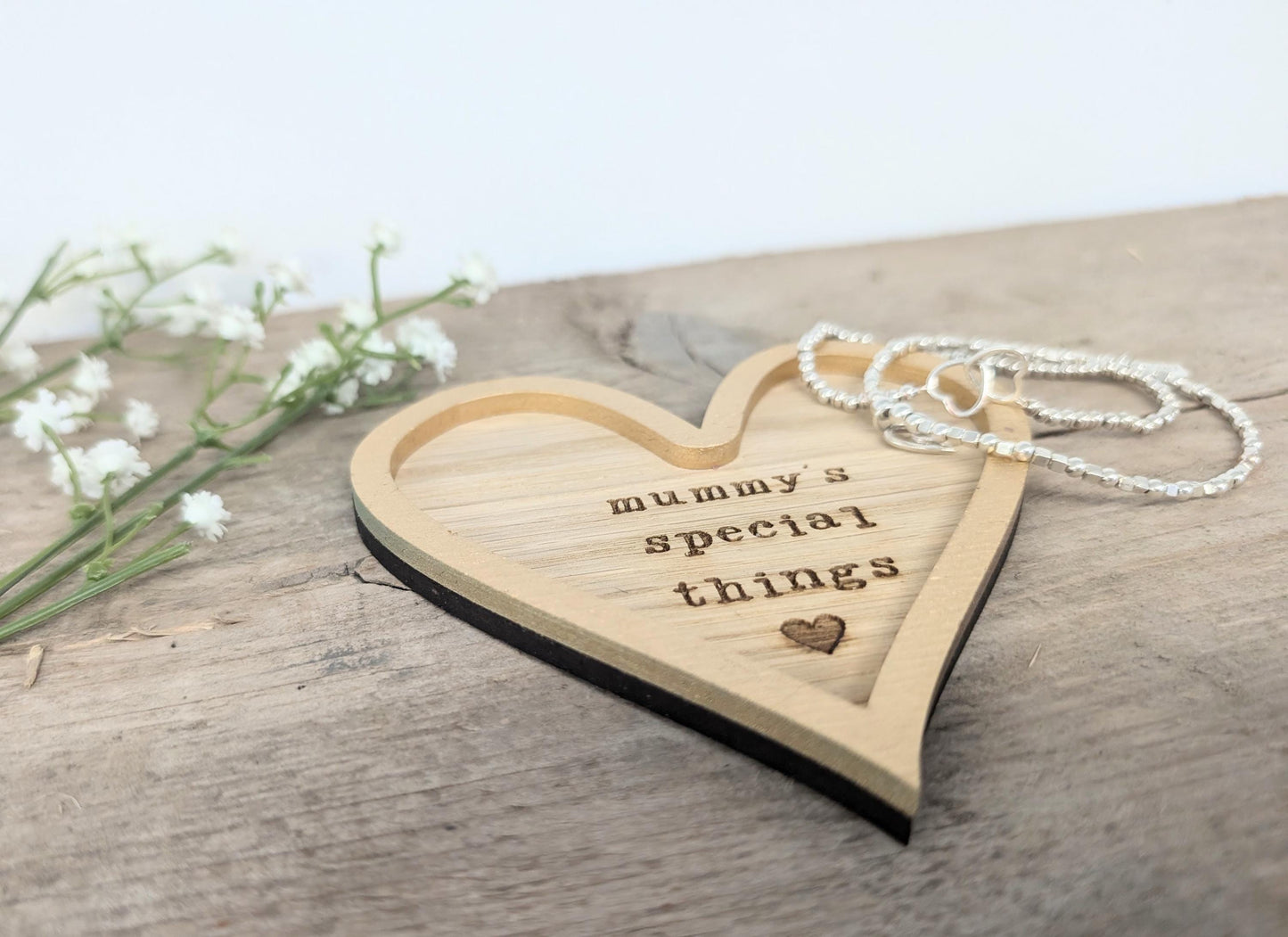 Personalised Special Things Heart Trinket Dish, Mum, Mummy, Grandma, Nanny, Friend Trinket Dish. Any Name Trinket Tray for Special Things.