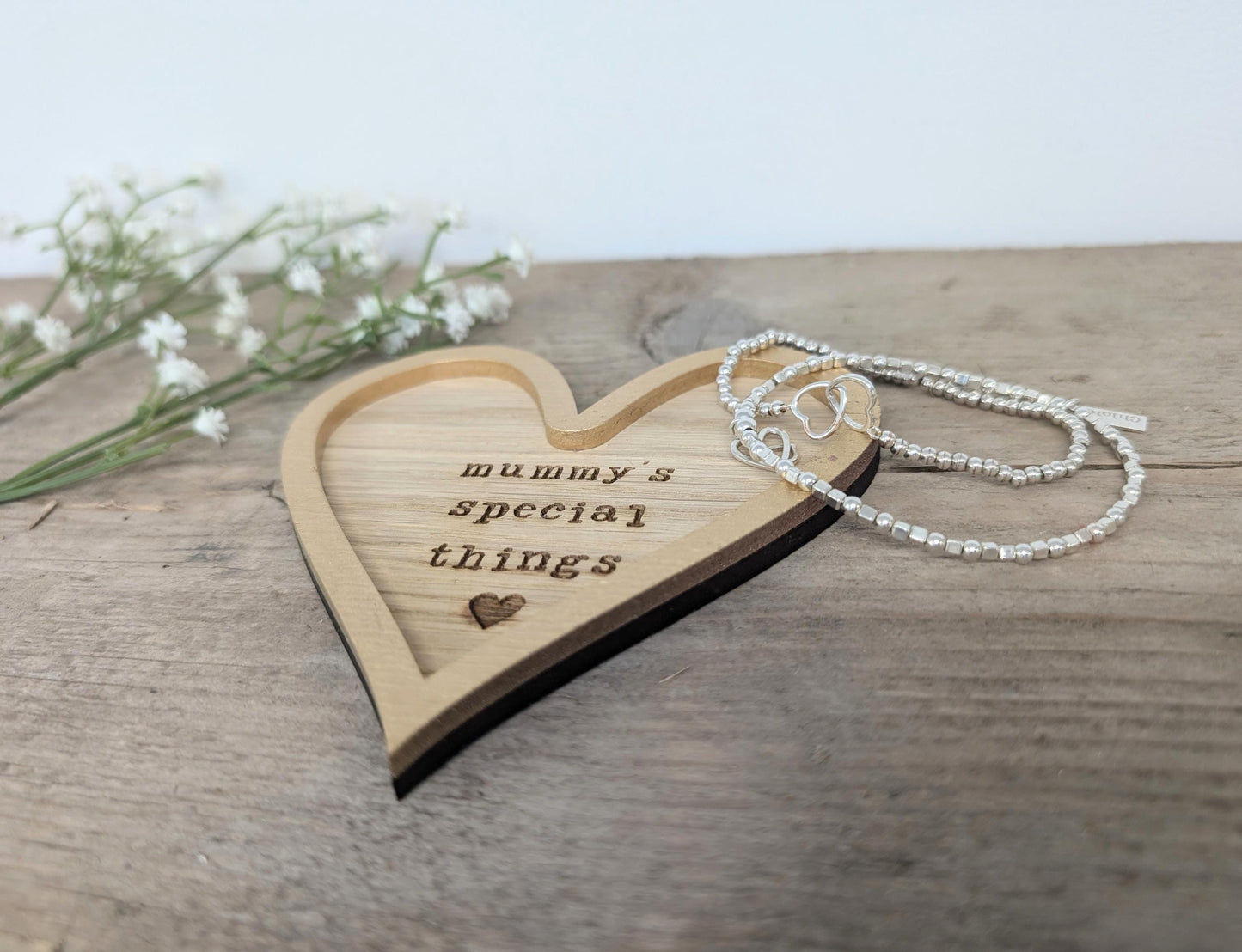 Personalised Special Things Heart Trinket Dish, Mum, Mummy, Grandma, Nanny, Friend Trinket Dish. Any Name Trinket Tray for Special Things.